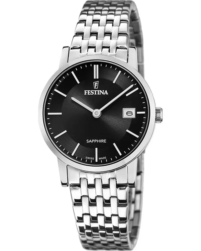 КОМПЛЕКТ ПАРНЫХ ЧАСОВ FESTINA SWISS MADE черные