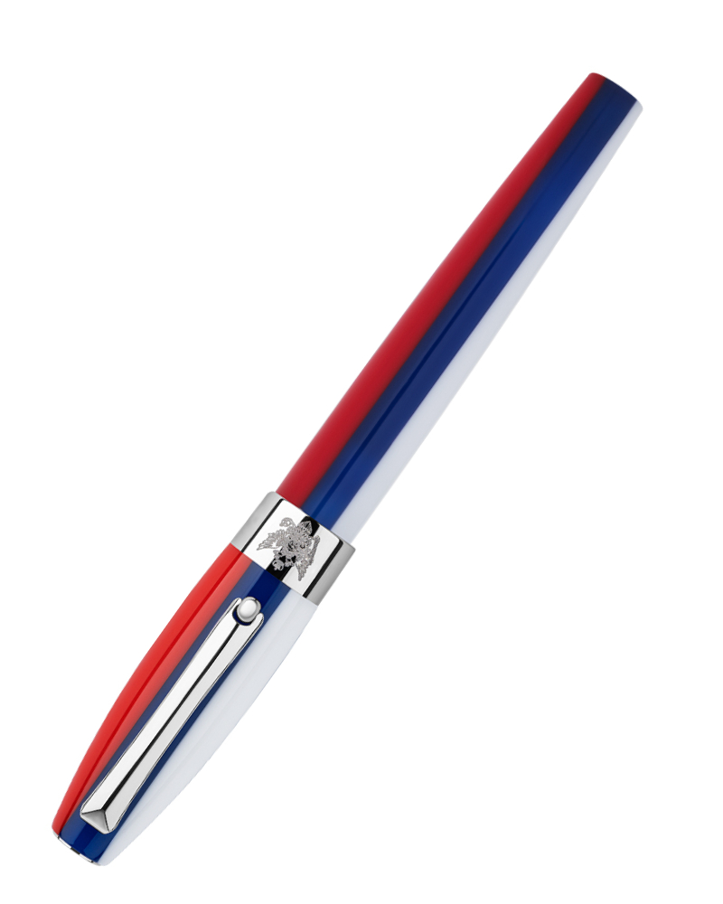 Montegrappa ISFORRPR ручка-роллер бело-красно-синяя смола-нержавеющая сталь Montegrappa ISFORRPR ручка-роллер бело-красно-синяя смола-нержавеющая сталь
