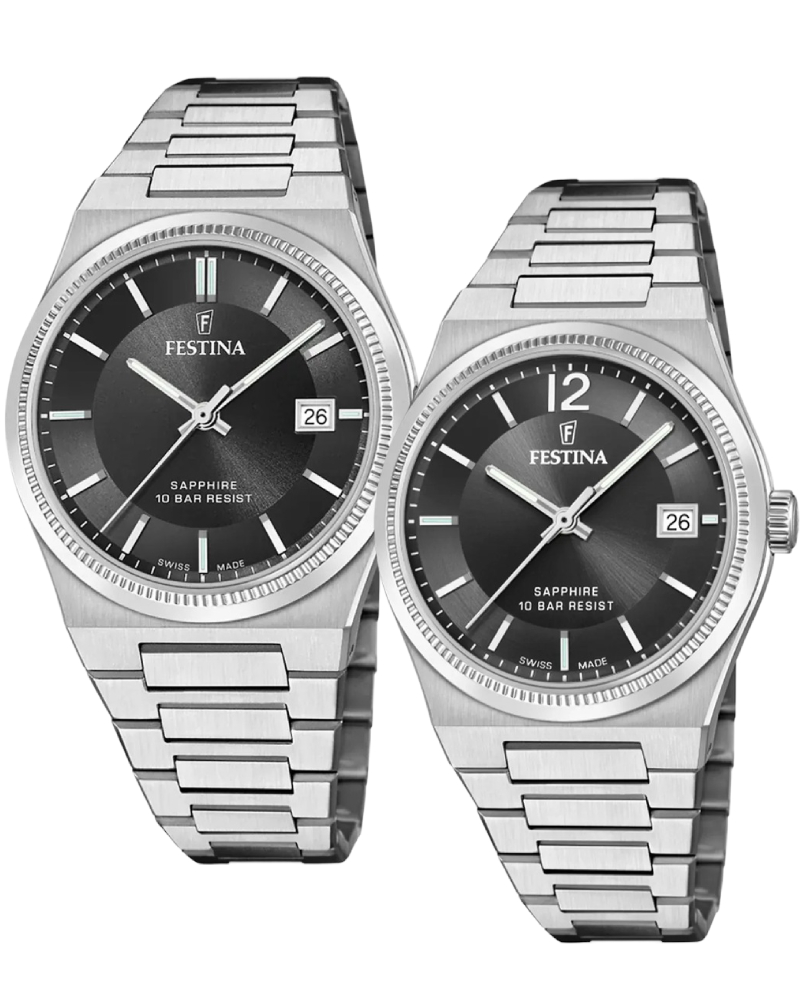 КОМПЛЕКТ ПАРНЫХ ЧАСОВ Festina Swiss Made