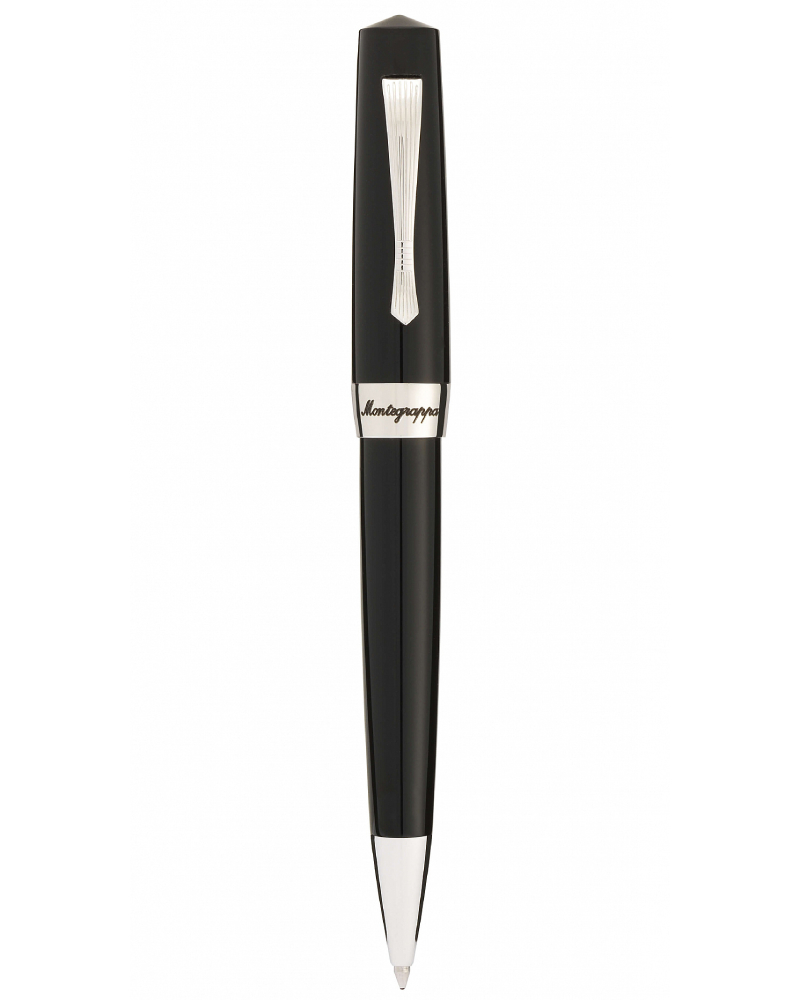 Montegrappa ELMO02-C-BP ручка шариковая черная смола/сталь