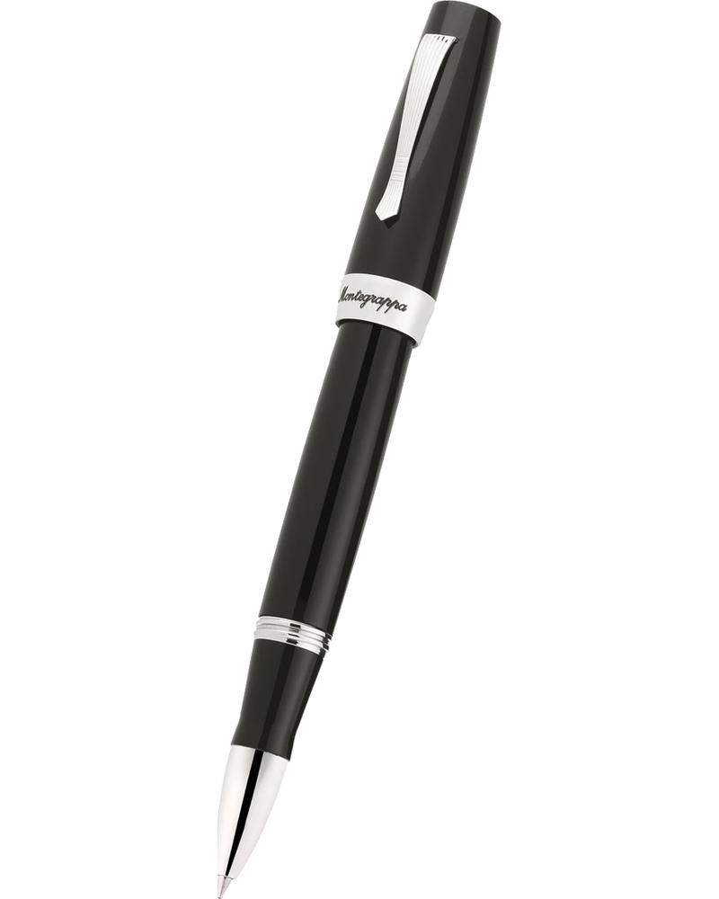 Montegrappa ISE2RRAC ручка-роллер, черная смола-нержавеющая сталь,