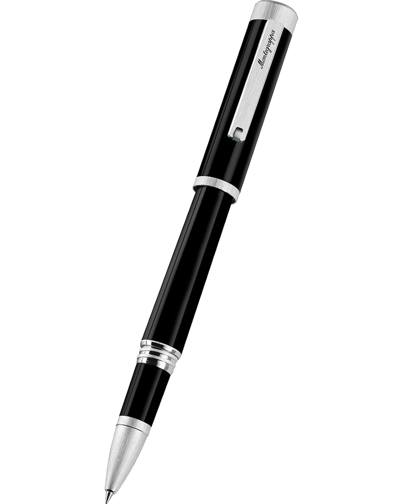 Montegrappa ISZEIRIP ручка-роллер, черная смола, матовый палладий
